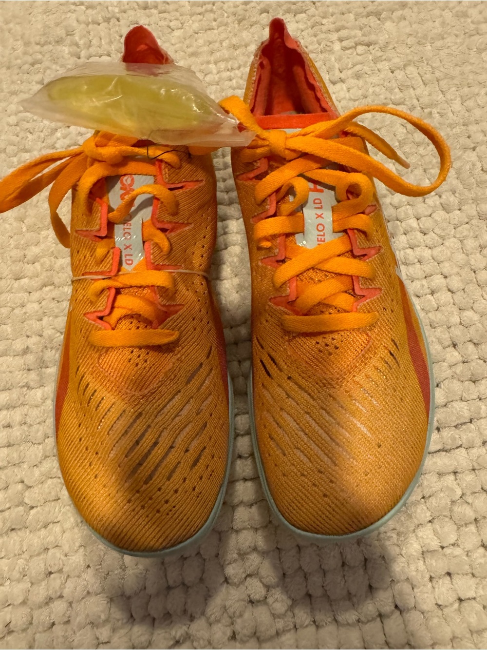 HOKA Cielo X LD Track Spikes Orange Radiant Yellow Camellia Unisex